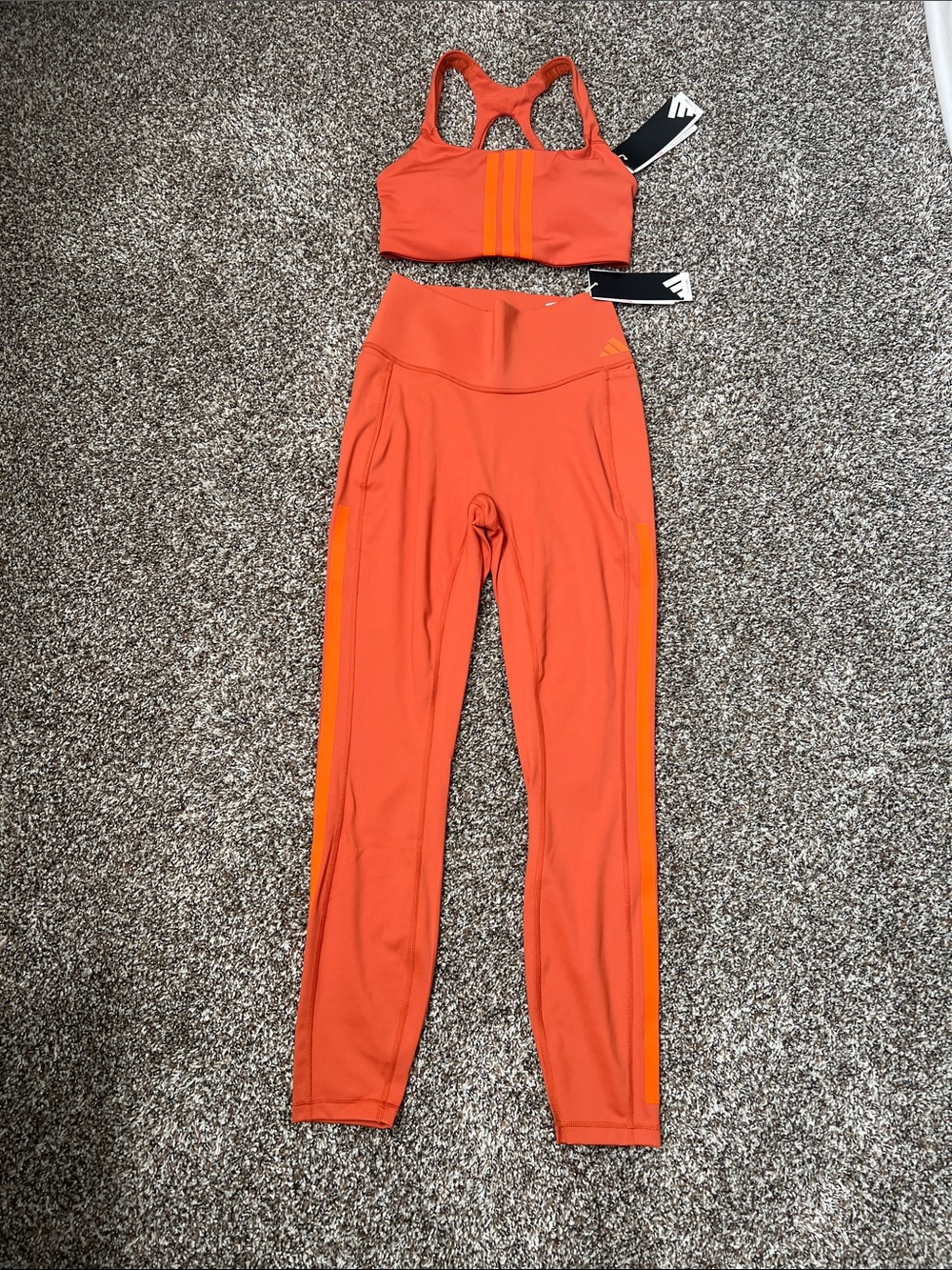 Adidas Active Leggings with Matching Sports Bra